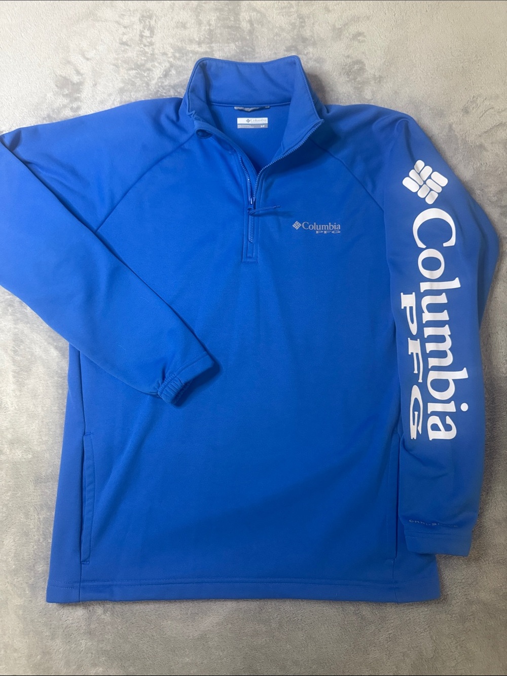 Columbia Blue Men’s PFG Quarter-Zip Performance Jacket
